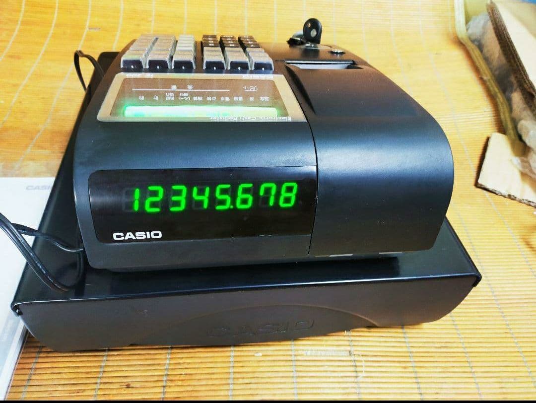 カシオレジスター　TE-400　フル設定無料　美品PC連携売上管理　383838
