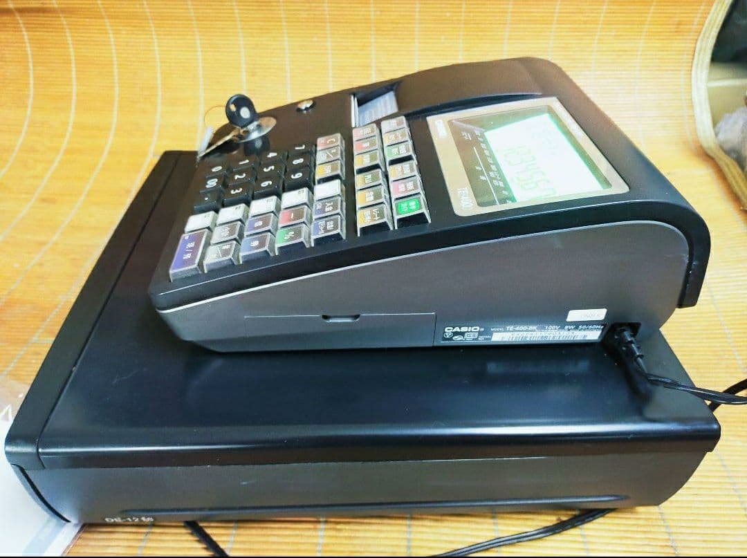 カシオレジスター　TE-400　フル設定無料　美品PC連携売上管理　383838