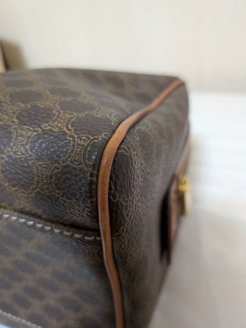 最終価格❗️Vintage CELINE⭐️マカダム　ブラゾン型押しミニボストン