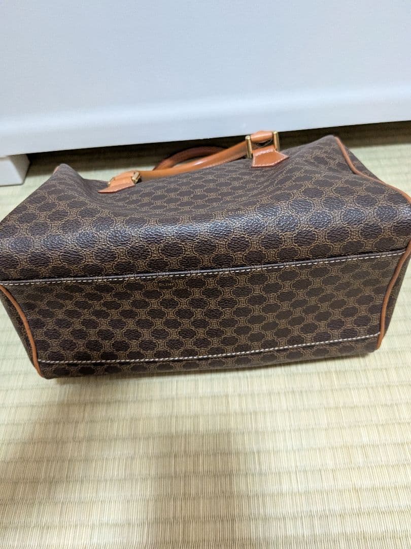 最終価格❗️Vintage CELINE⭐️マカダム　ブラゾン型押しミニボストン