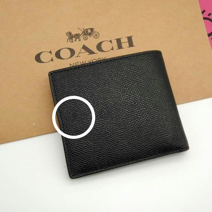 新作　新品　訳あり　COACH　折り財布　メンズ　人気の小銭入れ付き