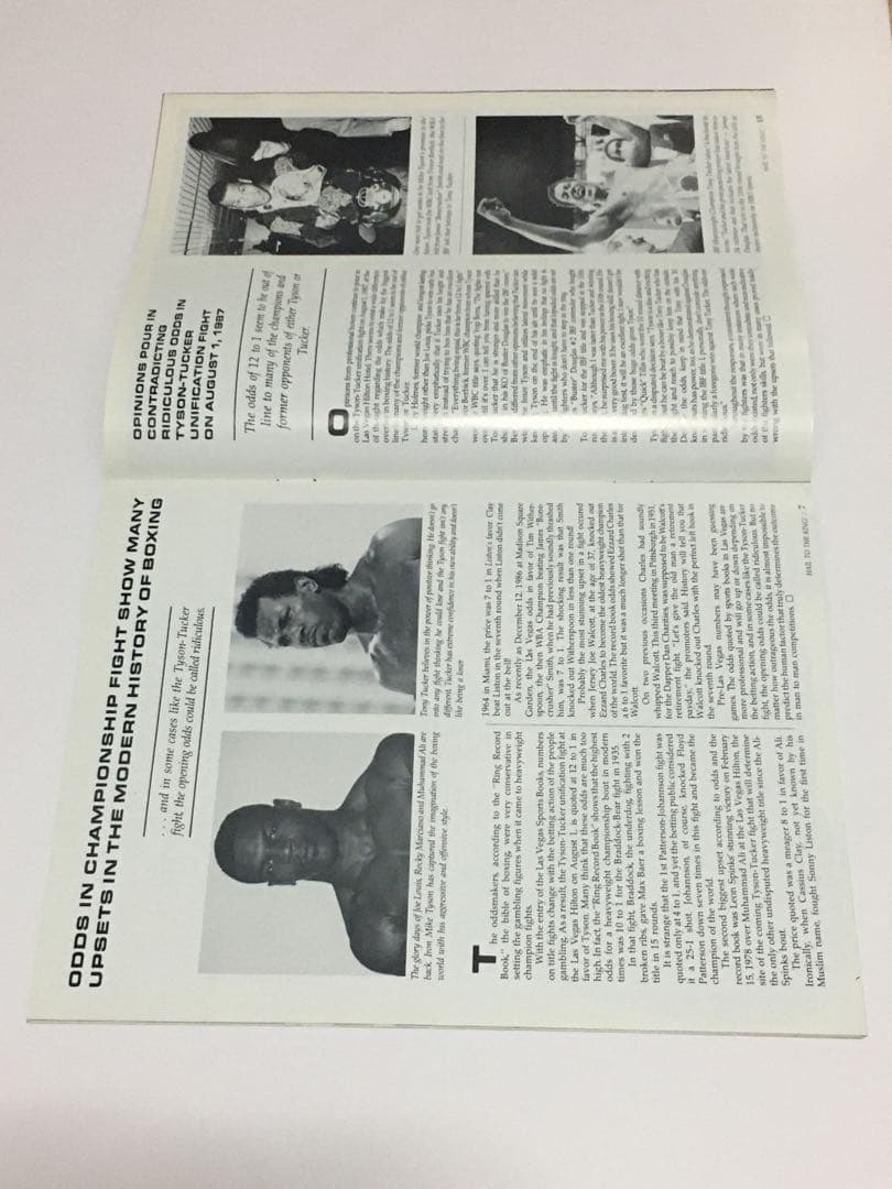 レア　マイク・タイソン対トニー・タッカー　ボクシングパンフレット