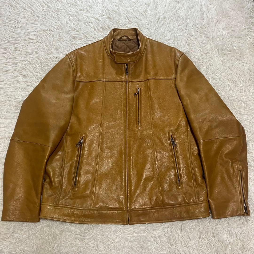 UNIQLO ユニクロ オールドユニクロ レザージャケット ブラウン 牛革 XL