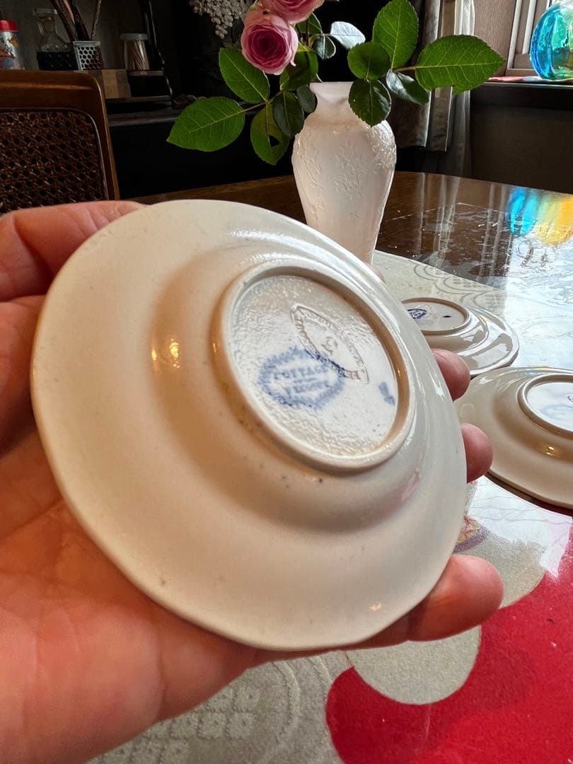 A737 西洋アンティーク　オランダ　デルフト　豆皿　手塩皿　5枚