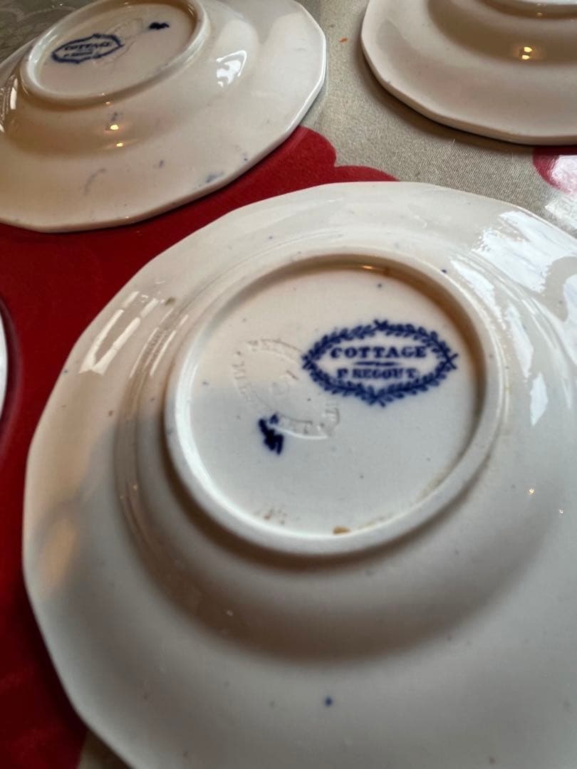 A737 西洋アンティーク　オランダ　デルフト　豆皿　手塩皿　5枚