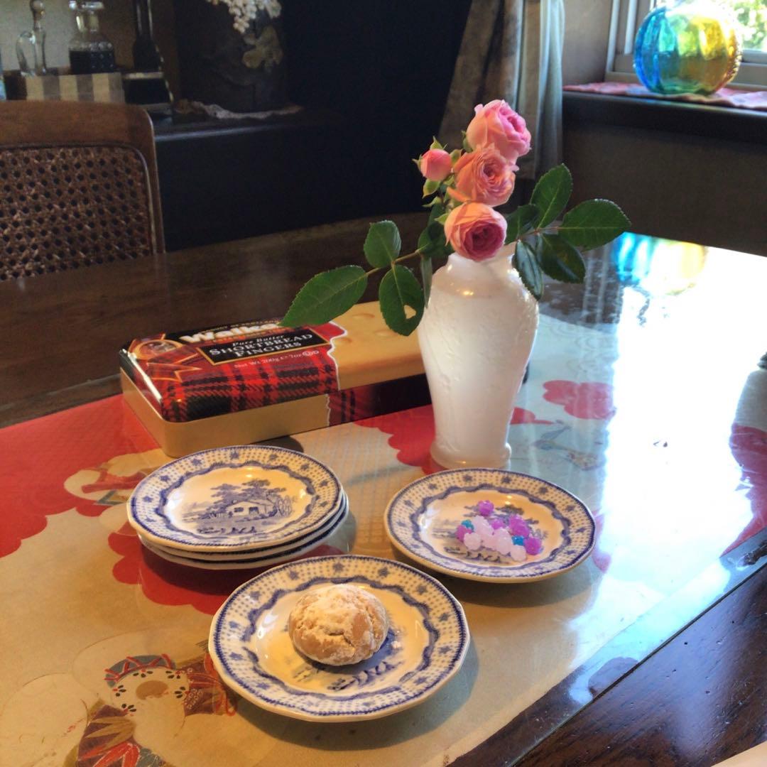 A737 西洋アンティーク　オランダ　デルフト　豆皿　手塩皿　5枚