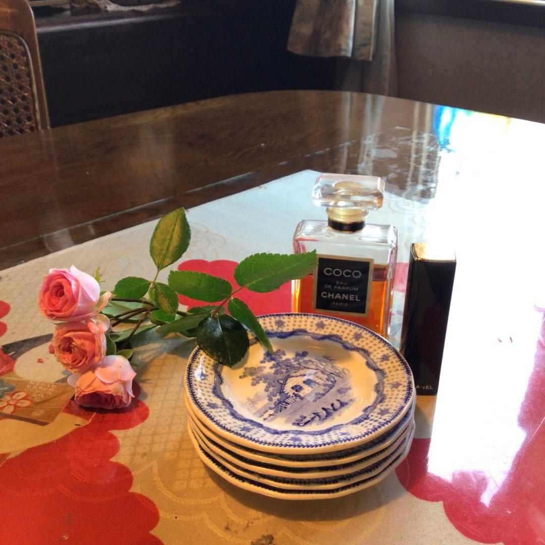 A737 西洋アンティーク　オランダ　デルフト　豆皿　手塩皿　5枚