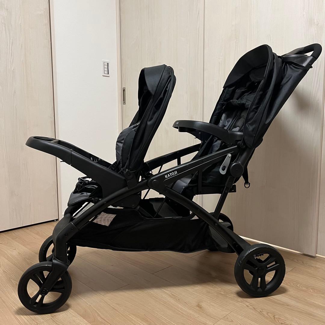 二人でゴーDX シングルタイヤ 別売レインカバー付！ カトージ KATOJI