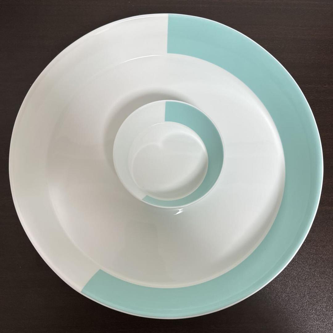 ティファニー カラーブロック オードブル 大皿 直径33㎝ ボウル 2点セット