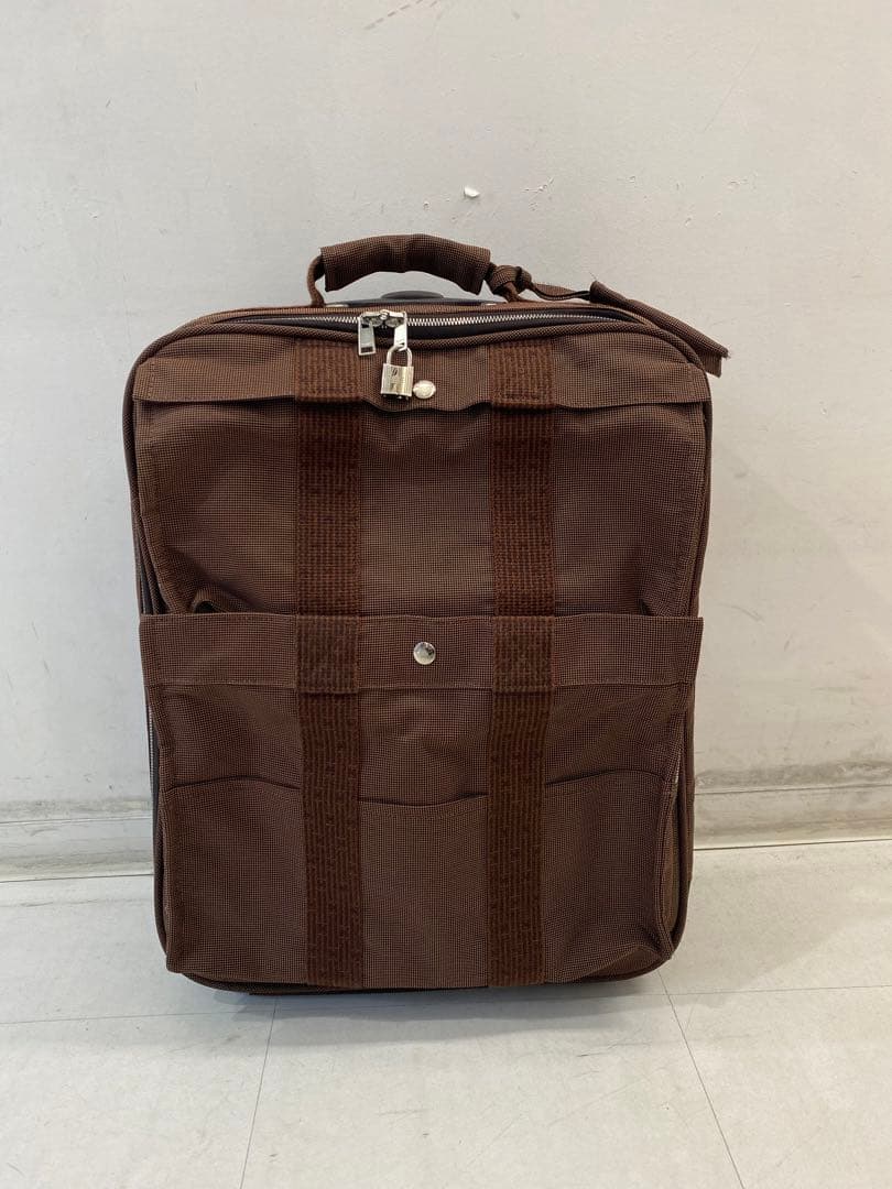 ［希少・美品］HERMES エールライン　キャリーケース　キャンバス　ブラウン