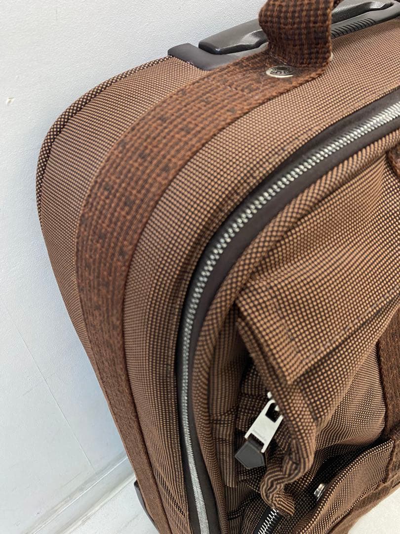 ［希少・美品］HERMES エールライン　キャリーケース　キャンバス　ブラウン