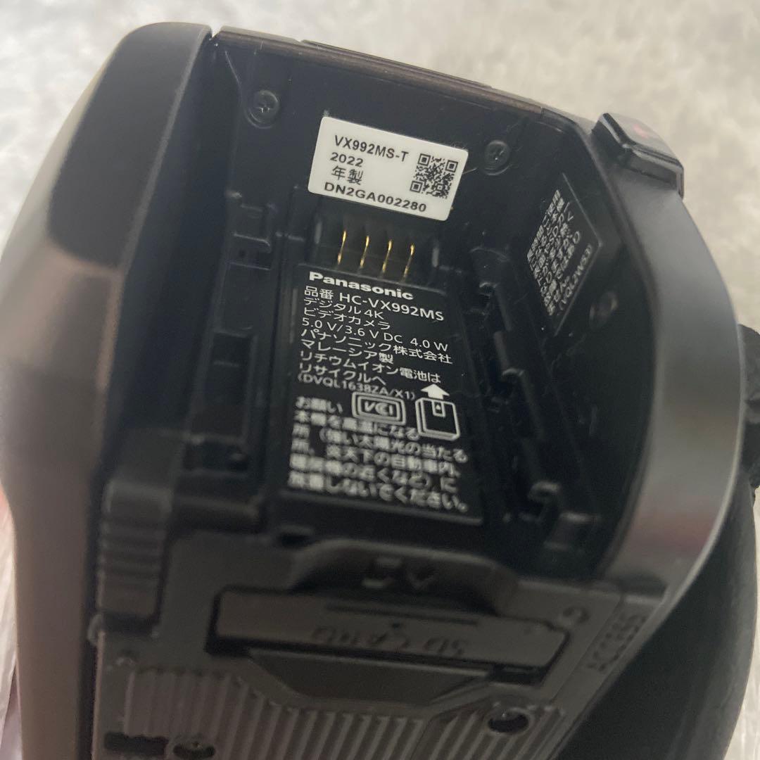 【美品】Panasonic VX992MS 4Kビデオカメラ 互換バッテリー付き