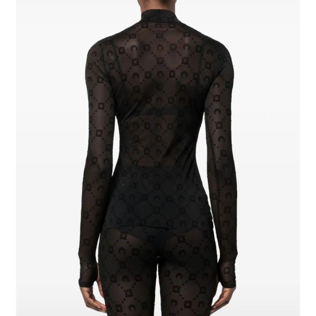 Marine Serre メッシュトップ ブラック