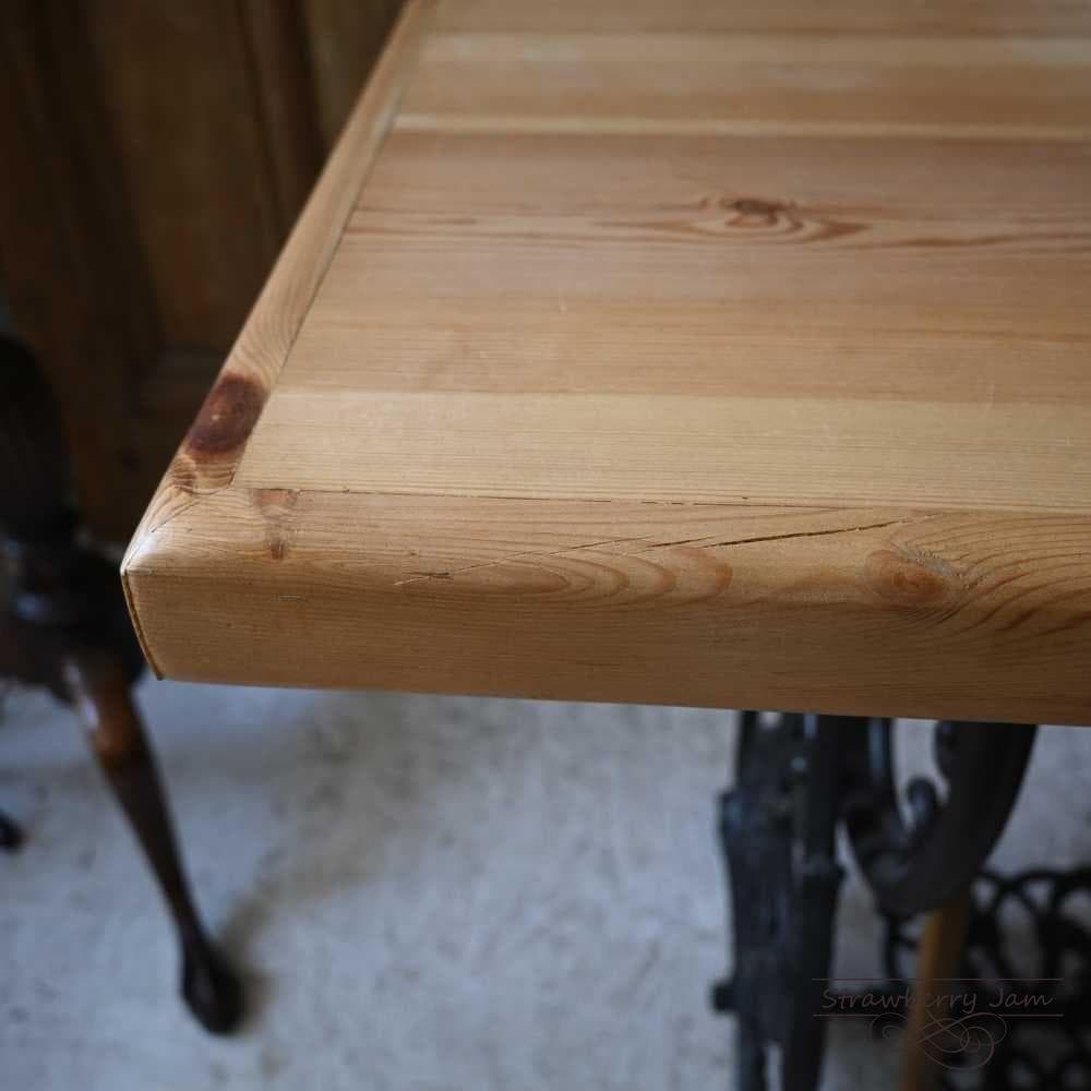 IFU-421 英国アンティーク ミシン台 デスク 勉強机 パソコン台