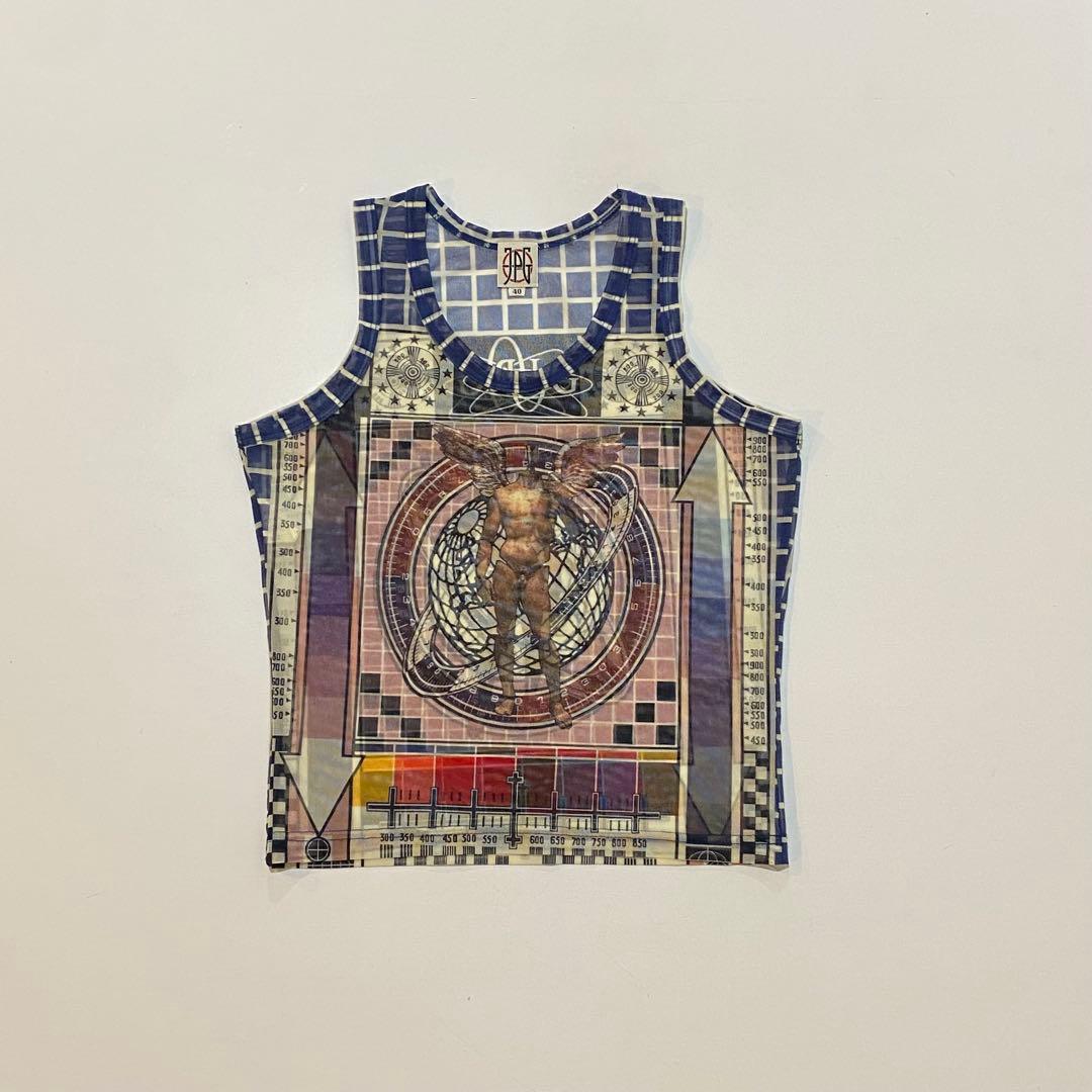 ジャンポールゴルチエ JPG パワーネット タンクトップ ダビデ像 日本製 40