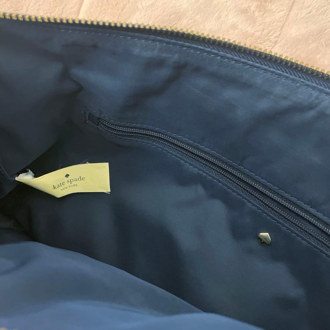 ケイトスペード A4サイズトートバッグ リボン ネイビー
