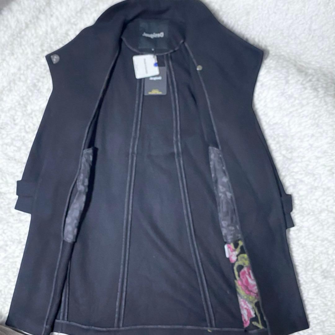 新品❤️Desigual×ラクロワ 薔薇刺繍 ロングコート Mサイズ 女優襟