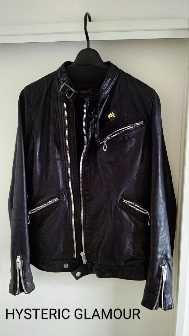 HYSTERIC GLAMOUR　本革　レディース　ライダースジャケット　黒
