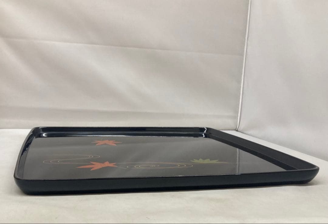 B542b「輪島塗 卓上膳　五」 共箱　竜田川　紅葉　懐石・会席道具　茶道具