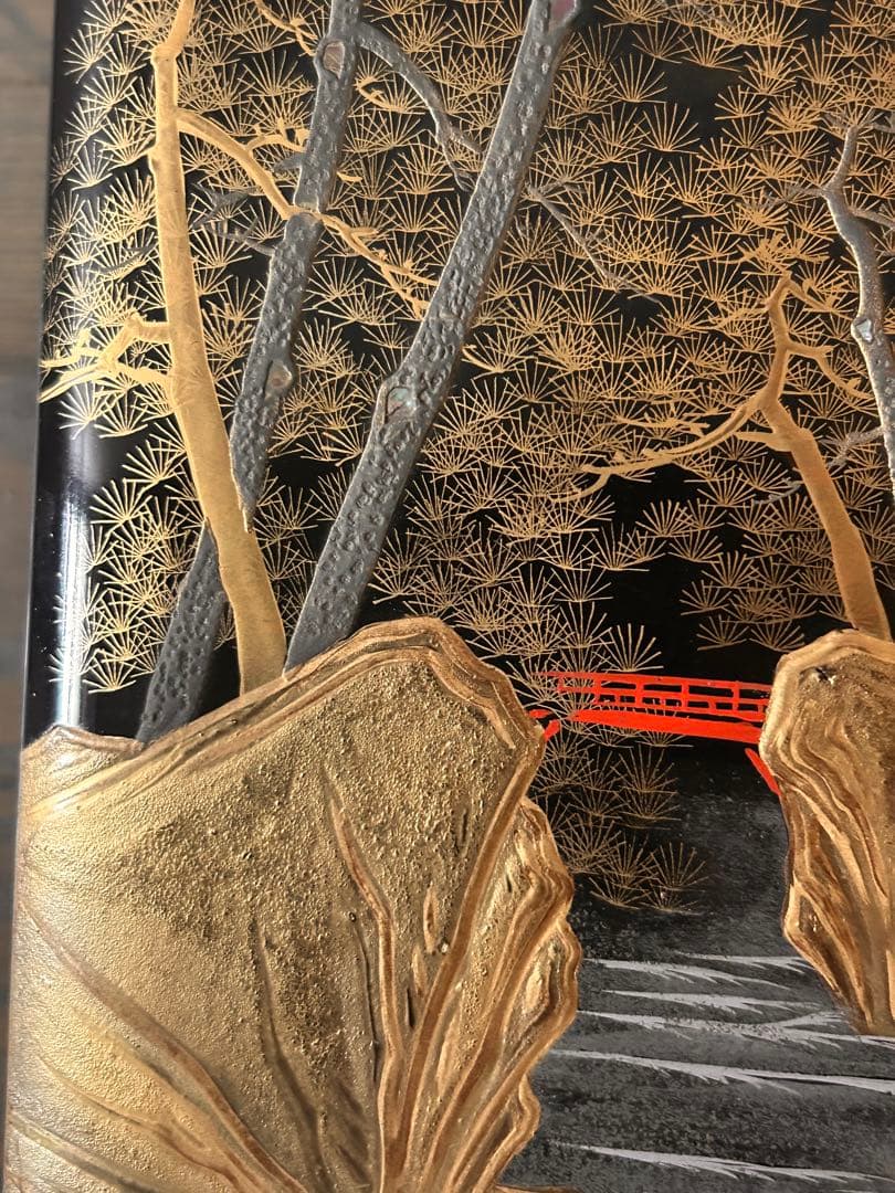 蒔絵風景画文箱