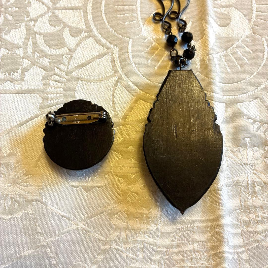 アイヌ　ネックレス　ブローチ　セット