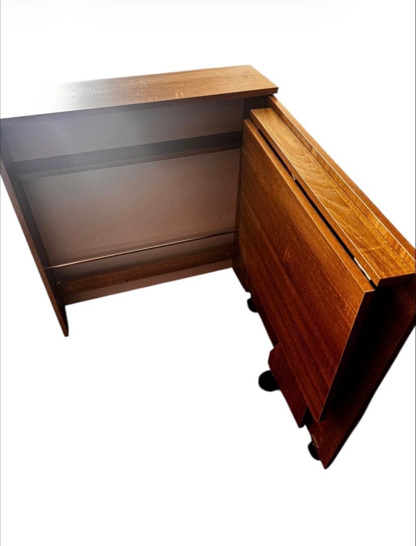 しまうデスク エムール オークナチュラル 組み立て済 (送料込み )