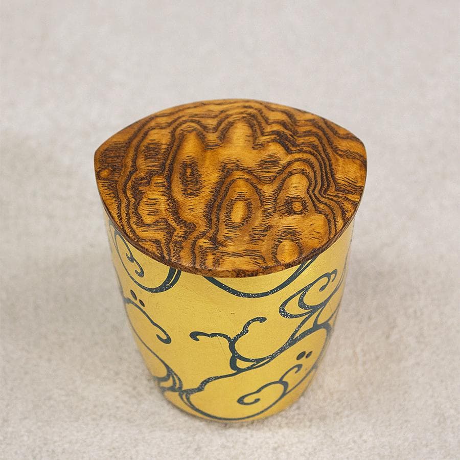 吉田華正 クリスタルガラス 光琳蒔絵 茶器 共箱 共布 栞 漆芸作家