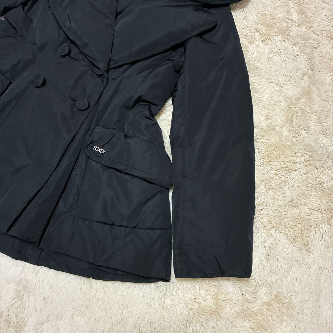 【近年モデル】フォクシー　ダウンジャケット　ダブル　くるみボタン　女優襟　M