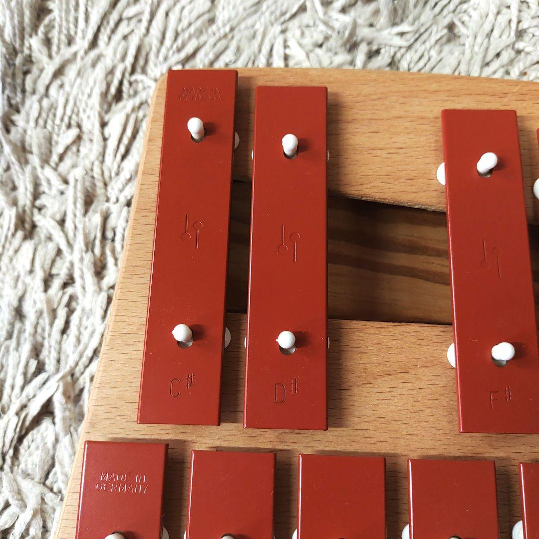 【美品】メタルフォン 赤 2段 NG30 SONOR ゾノア社 正規品　鉄琴