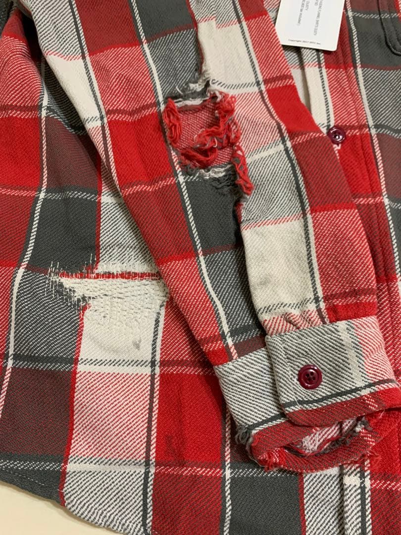 8*k様 BOWWOW 5周年リペアエイジングフランネルシャツ