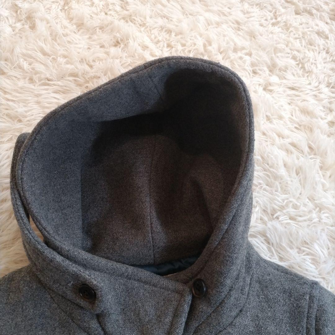 グリーンレーベルリラクシング　ウールメルトンダッフルコート グレー　Lサイズ