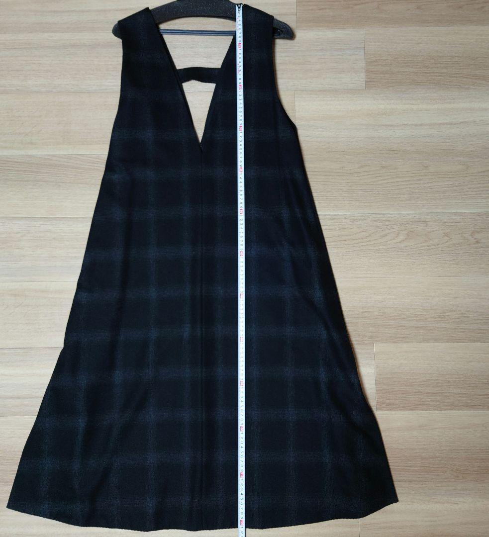 マ*君様 アドーア チェック ワンピース ジャンパースカート 38