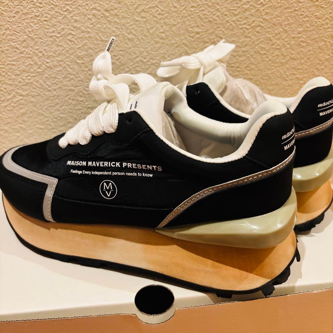 【美品】MAISON MAVERICK PRESENTS 厚底スニーカー　黒