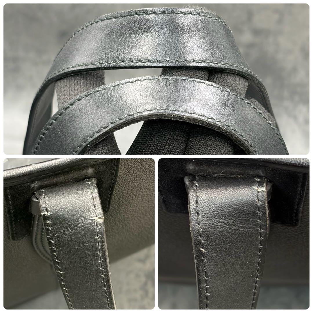 美品 フェラガモ トートバッグ 肩掛け オールレザー ビジネスバッグ 黒 メンズ