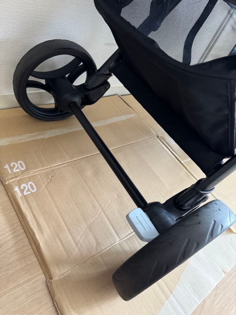 【美品】【使用3回】Joie エヴァライトデュオ　専用レインカバー付き　ベージュ