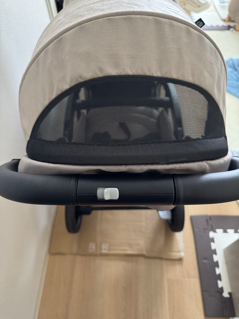 【美品】【使用3回】Joie エヴァライトデュオ　専用レインカバー付き　ベージュ