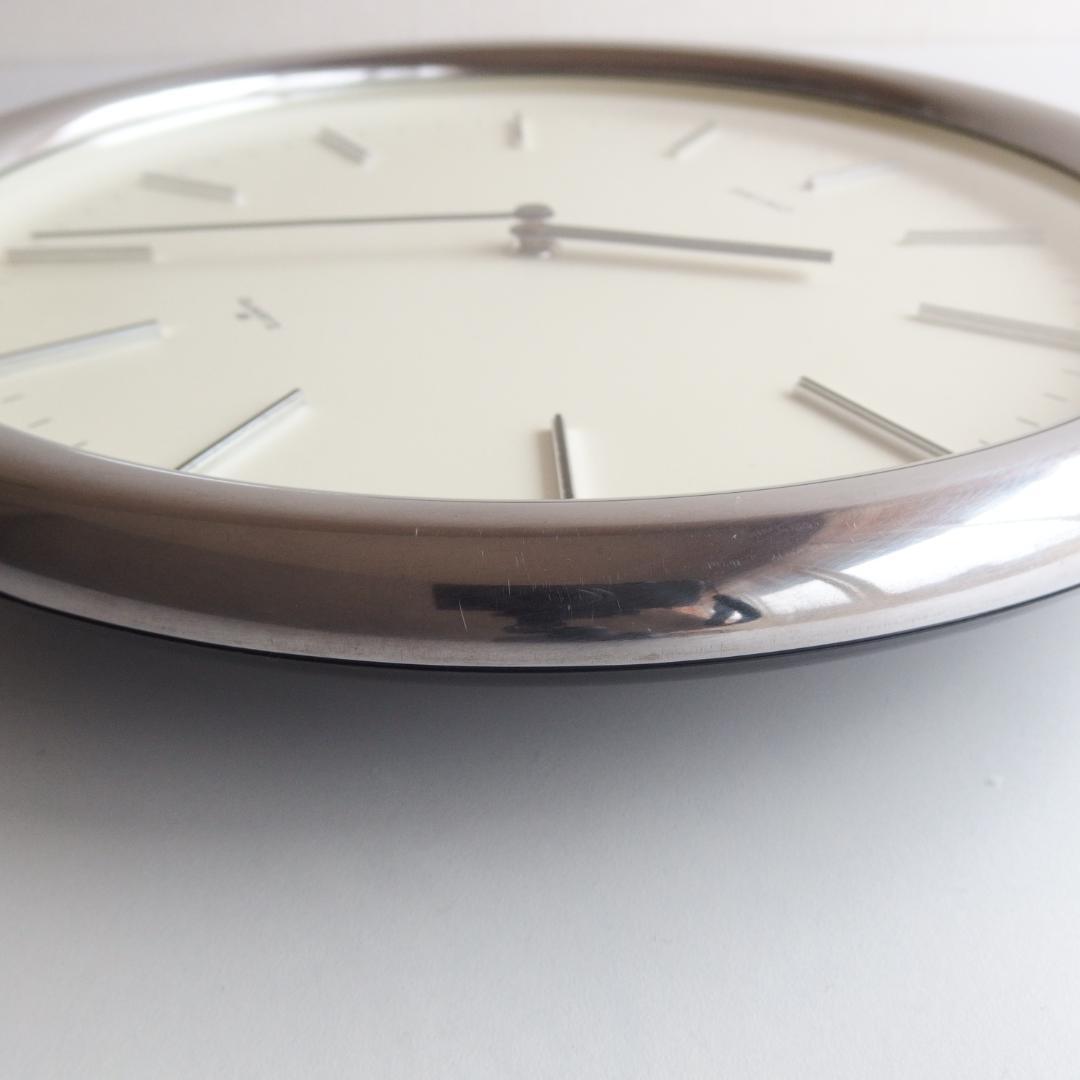 SEIKO シルバーの掛け時計 80s