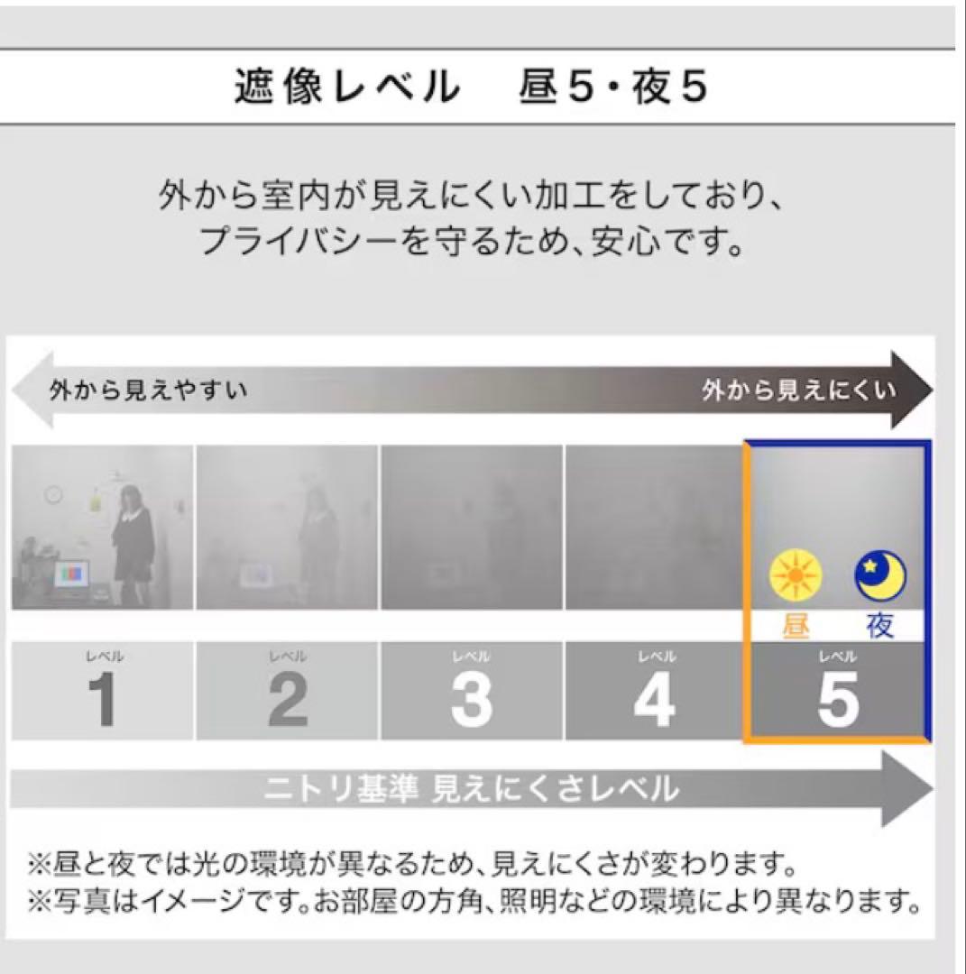 【新品】ニトリ　レースカーテン エコナチュレ　幅150✖️丈198✖️２枚組