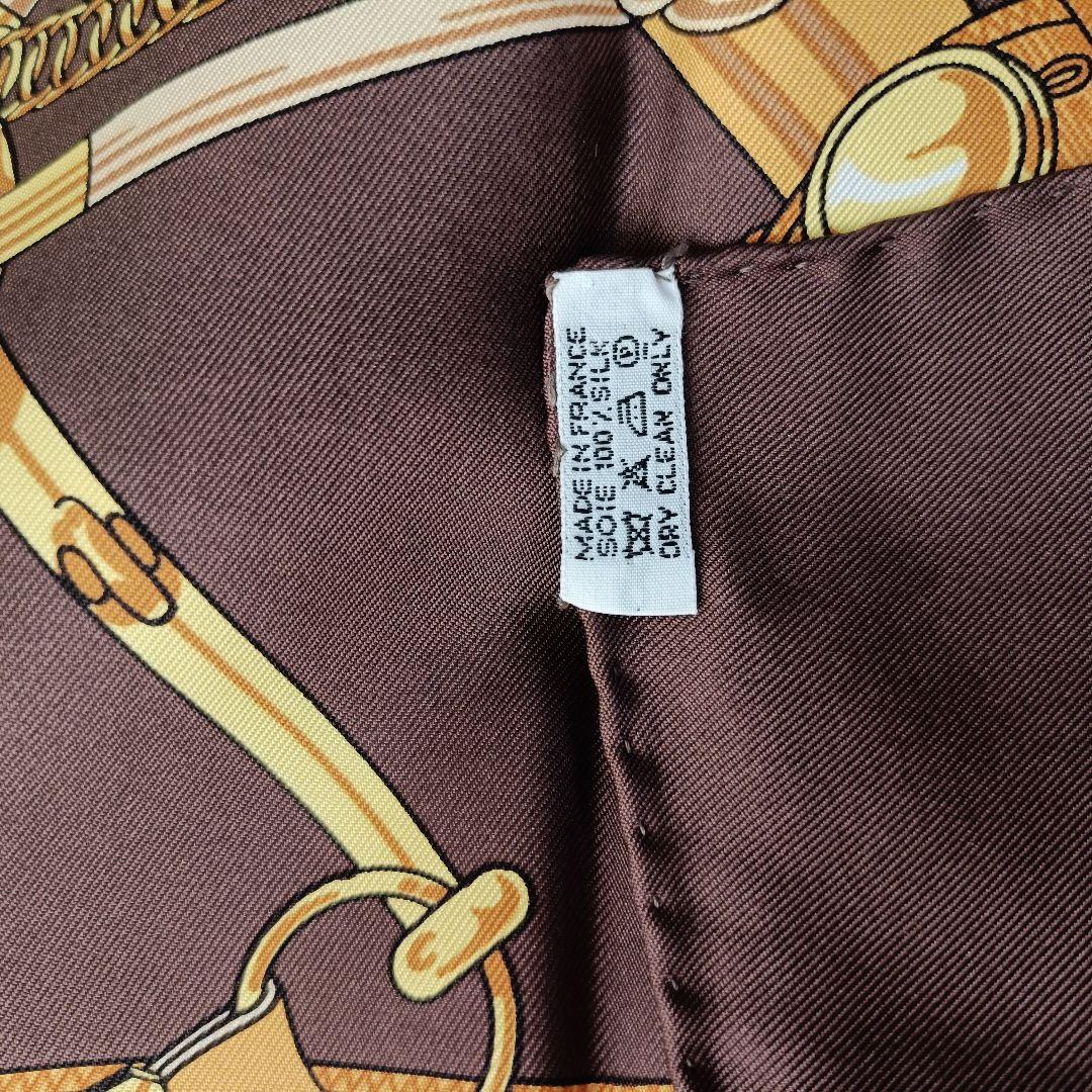 【美品】エルメス カレ90 Eperon d'Or 黄金の拍車 シルク スカーフ