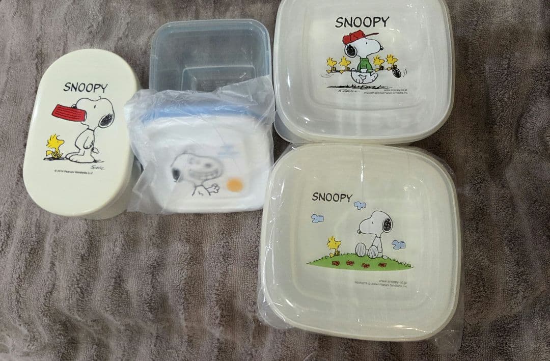 スヌーピー キャラクター弁当箱7個セット　タッパー