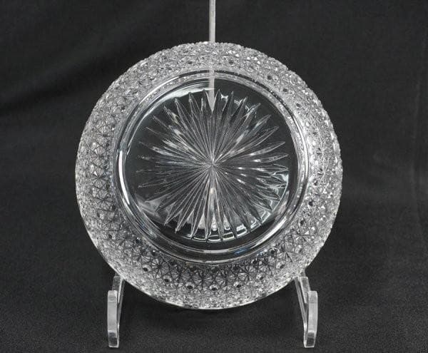 小林英夫 江戸切子 菊籠目紋 輪花鉢 鉢