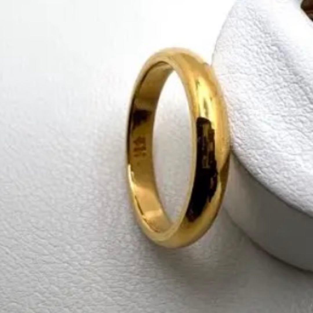 K24 純金リング　幅3.2㎜　厚さ1.9㎜　12.5号アップ　5.68 g