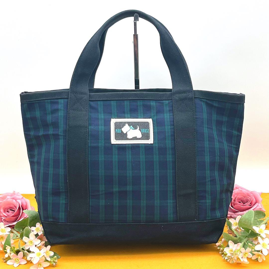 ✨極美品✨ピンクハウス　スコッチテリア　トートバッグ　ハンドバッグ　刺繍