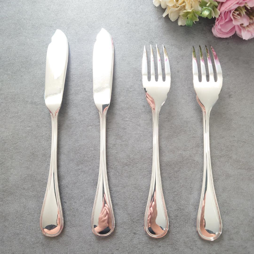 希少 美品 クリストフル アルビ フィッシュナイフ フィッシュフォーク 4点