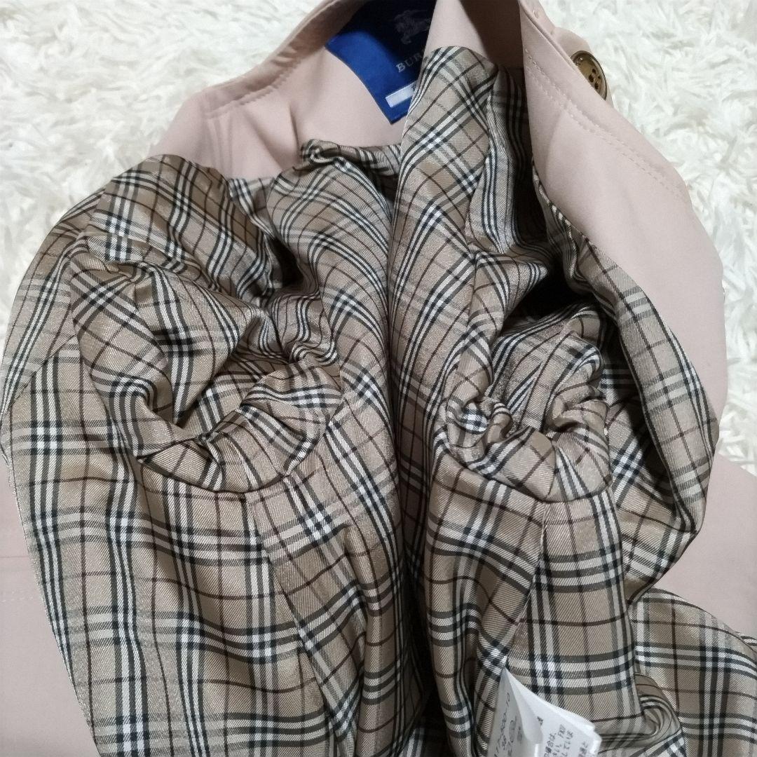 バーバリーブルーレーベル　トレンチコート　ノバチェック　ベルト　ナポレオン　金