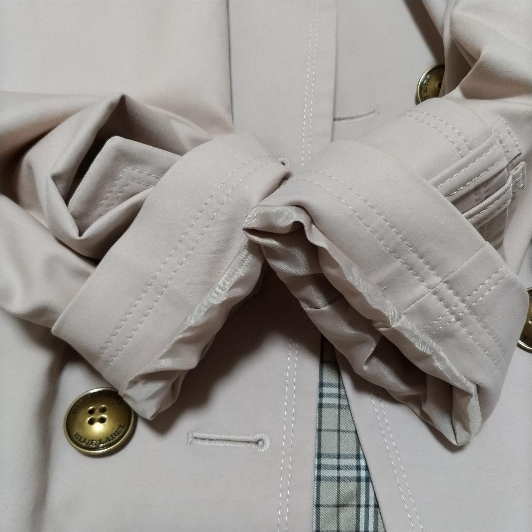 バーバリーブルーレーベル　トレンチコート　ノバチェック　ベルト　ナポレオン　金