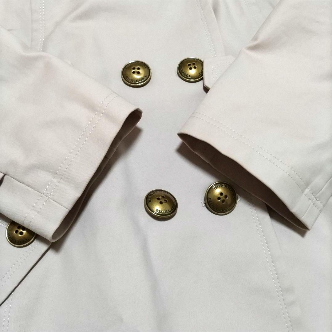 バーバリーブルーレーベル　トレンチコート　ノバチェック　ベルト　ナポレオン　金