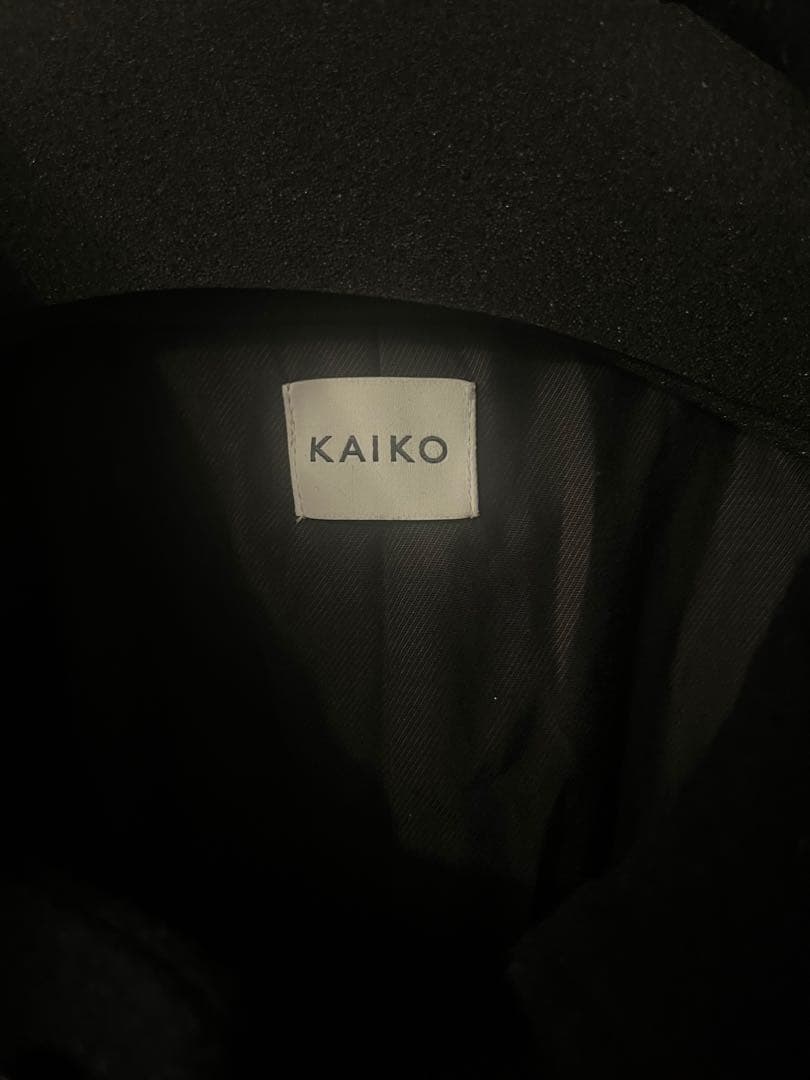 KAIKO ブラック ステンカラーコート
