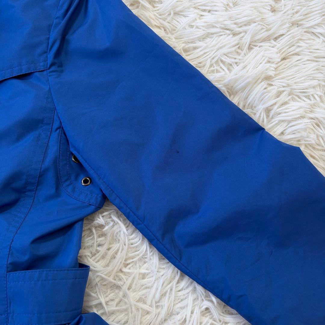 【美品/撥水/希少ブルー】BURBERRY トレンチコート プリーツ チェック