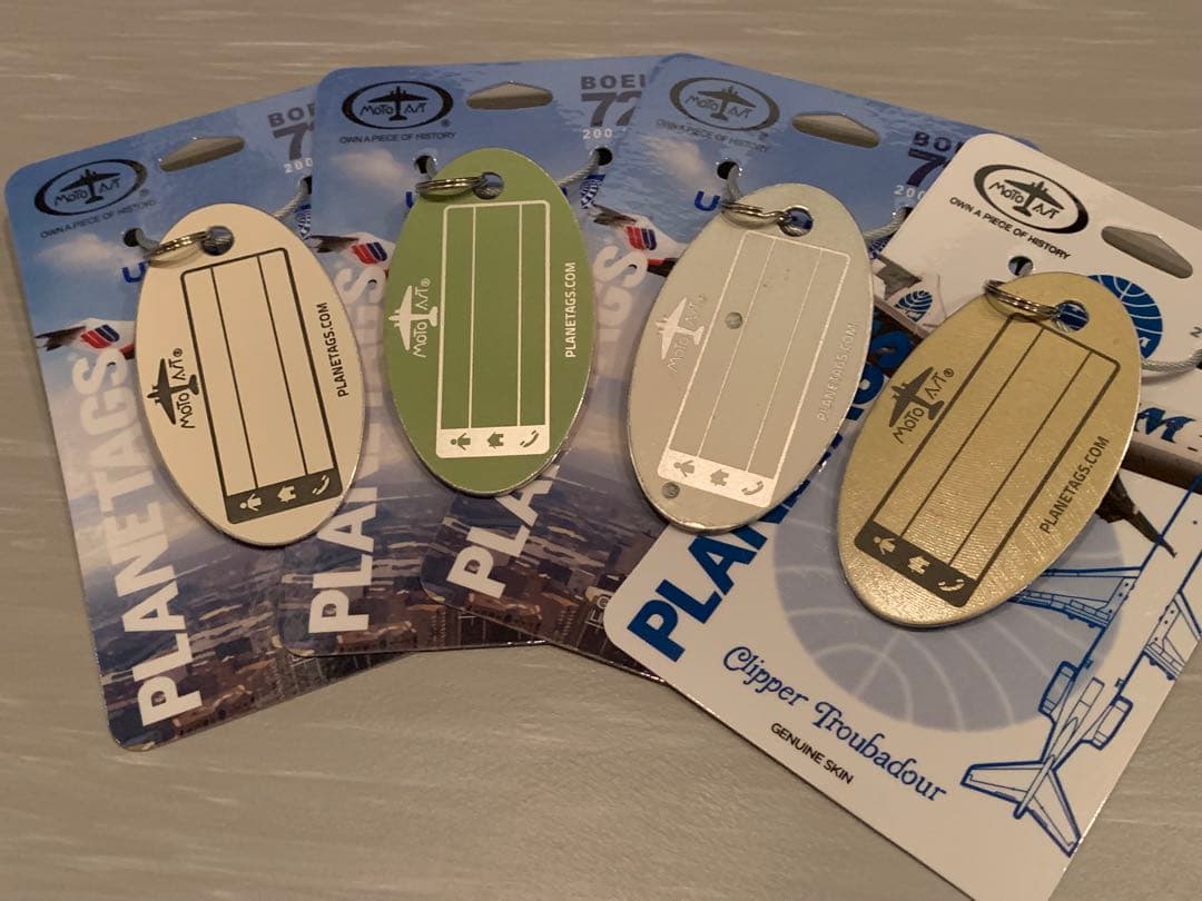 B727 ユナイテッド航空 パンナム航空 Planetags 4枚セット